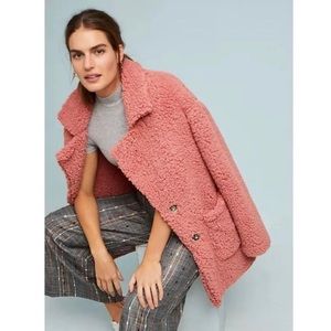 Anthropologie pink shepra coat